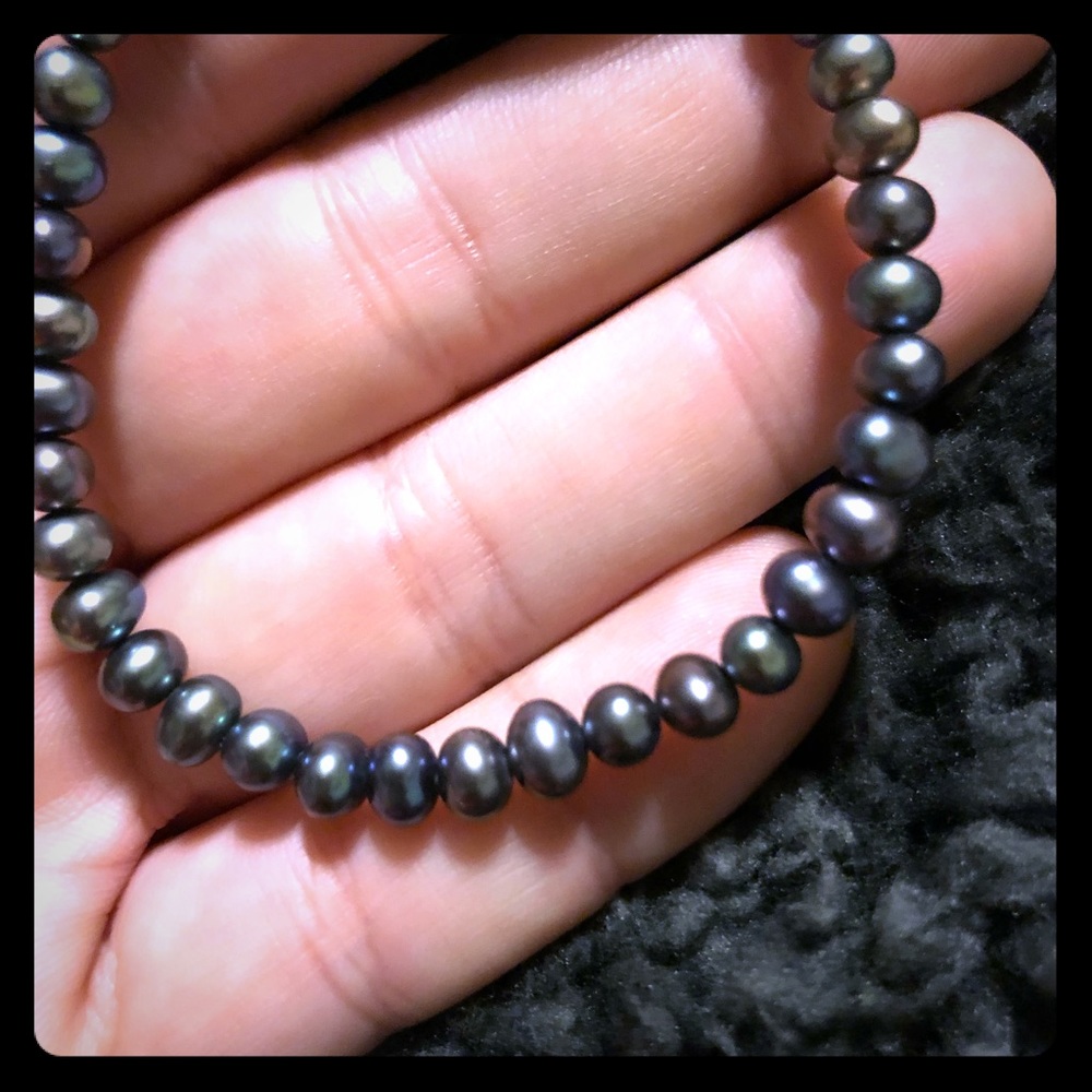 925 Sterling Silver Tahitian Pearl Bracelet